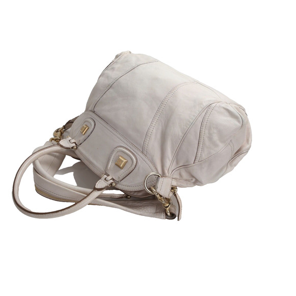 Vintage GIVENCHY Cream Leather Detachable Shoulder Strap Satchel Bag - Picture 2 of 15